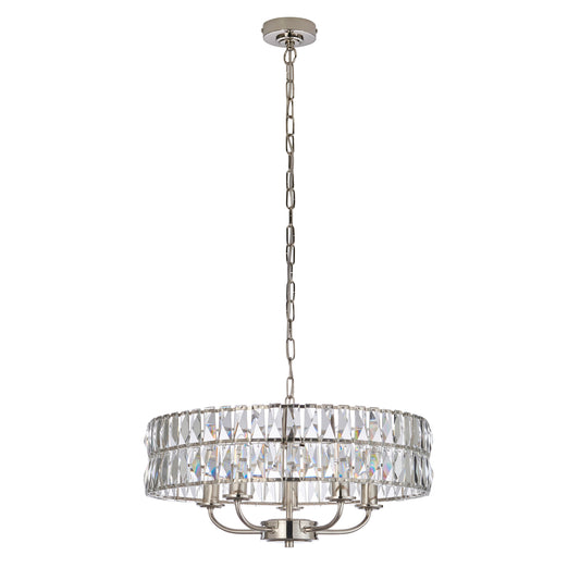 Clifton 5 Pendant Light Bright Nickel – Nickel