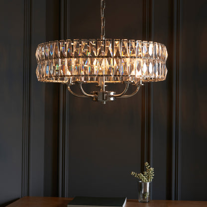 Clifton 5 Pendant Light Bright Nickel – Nickel