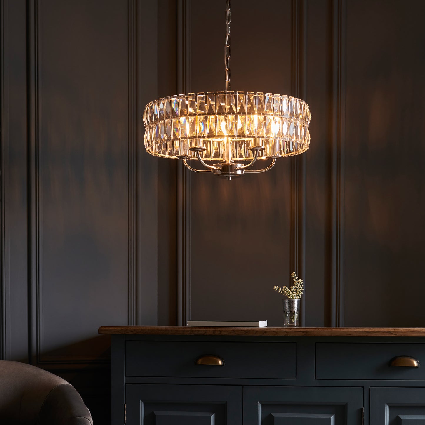 Clifton 5 Pendant Light Bright Nickel – Nickel