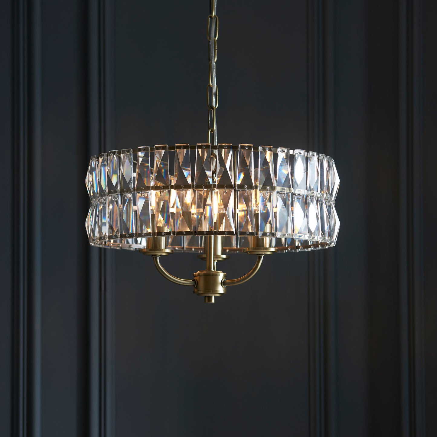 Clifton 3 Pendant Light Antique Brass – Brass