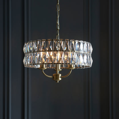Clifton 3 Pendant Light Antique Brass – Brass