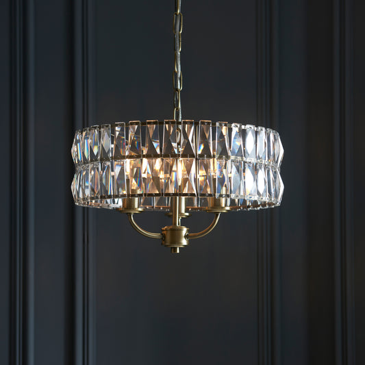 Clifton 3 Pendant Light Antique Brass – Brass