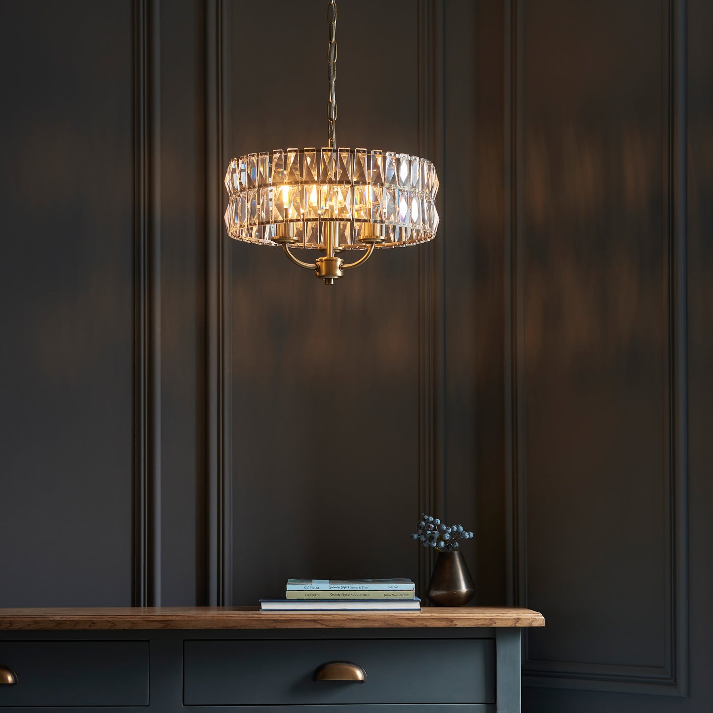 Clifton 3 Pendant Light Antique Brass – Brass