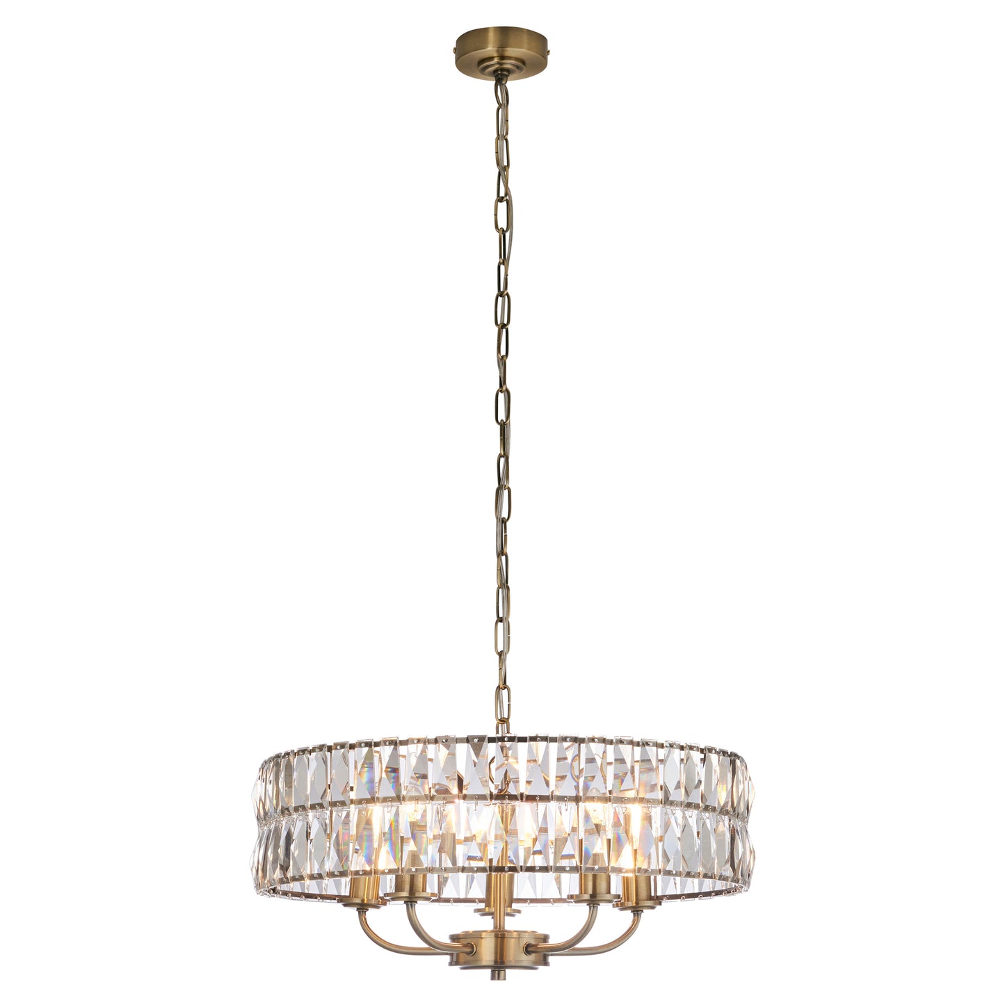 Clifton 5 Pendant Light Antique Brass – Brass