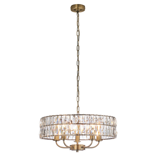 Clifton 5 Pendant Light Antique Brass – Brass