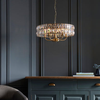 Clifton 5 Pendant Light Antique Brass – Brass
