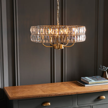 Clifton 5 Pendant Light Antique Brass – Brass