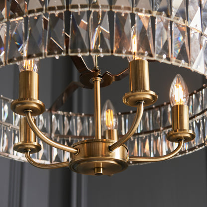 Clifton 5 Pendant Light Antique Brass – Brass