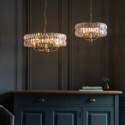 Clifton 5 Pendant Light Antique Brass – Brass
