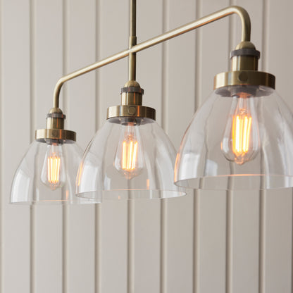 Hansen 3 Pendant Light Antique Brass – Brass
