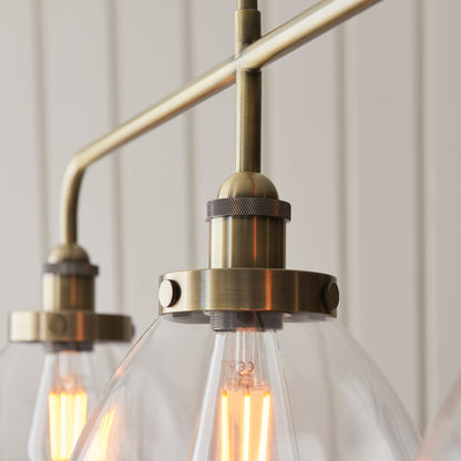Hansen 3 Pendant Light Antique Brass – Brass