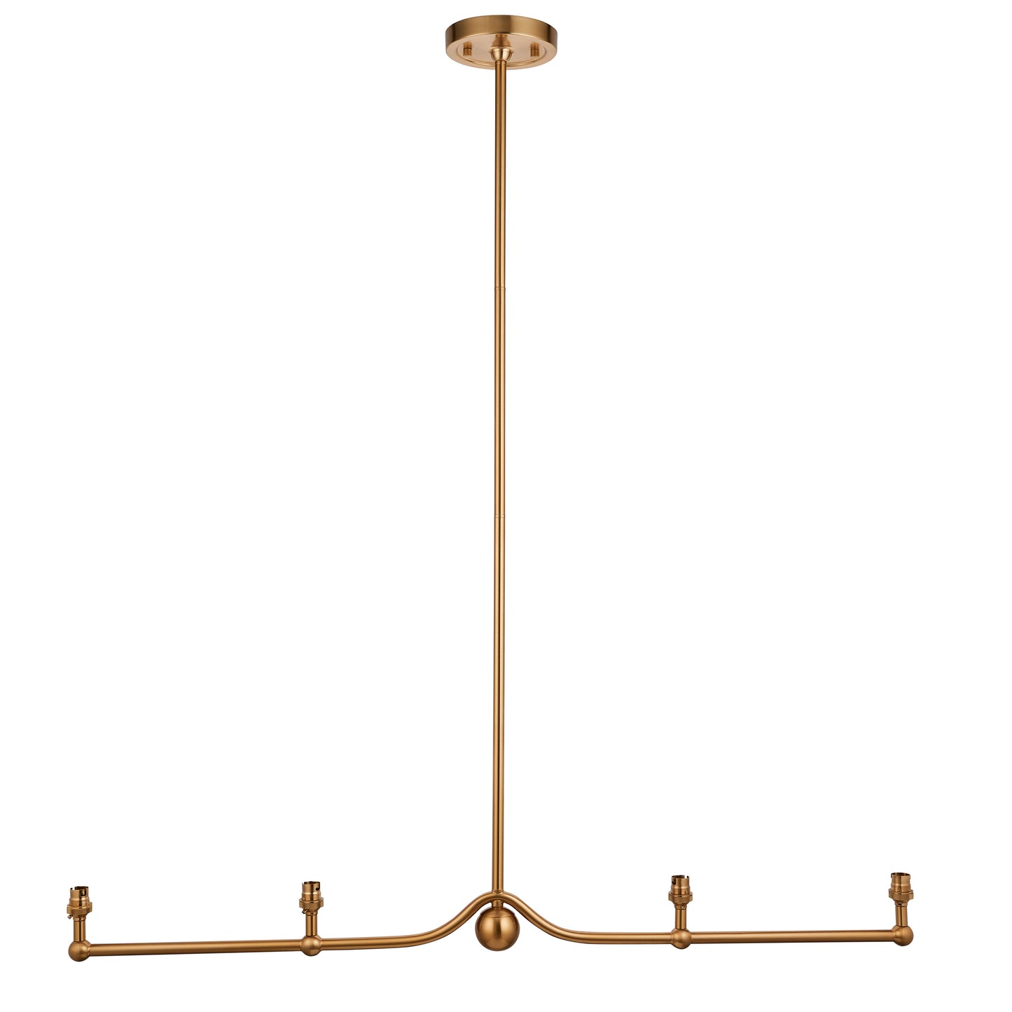 Santiago 4 Pendant Light Fitting Brushed Brass – Brass