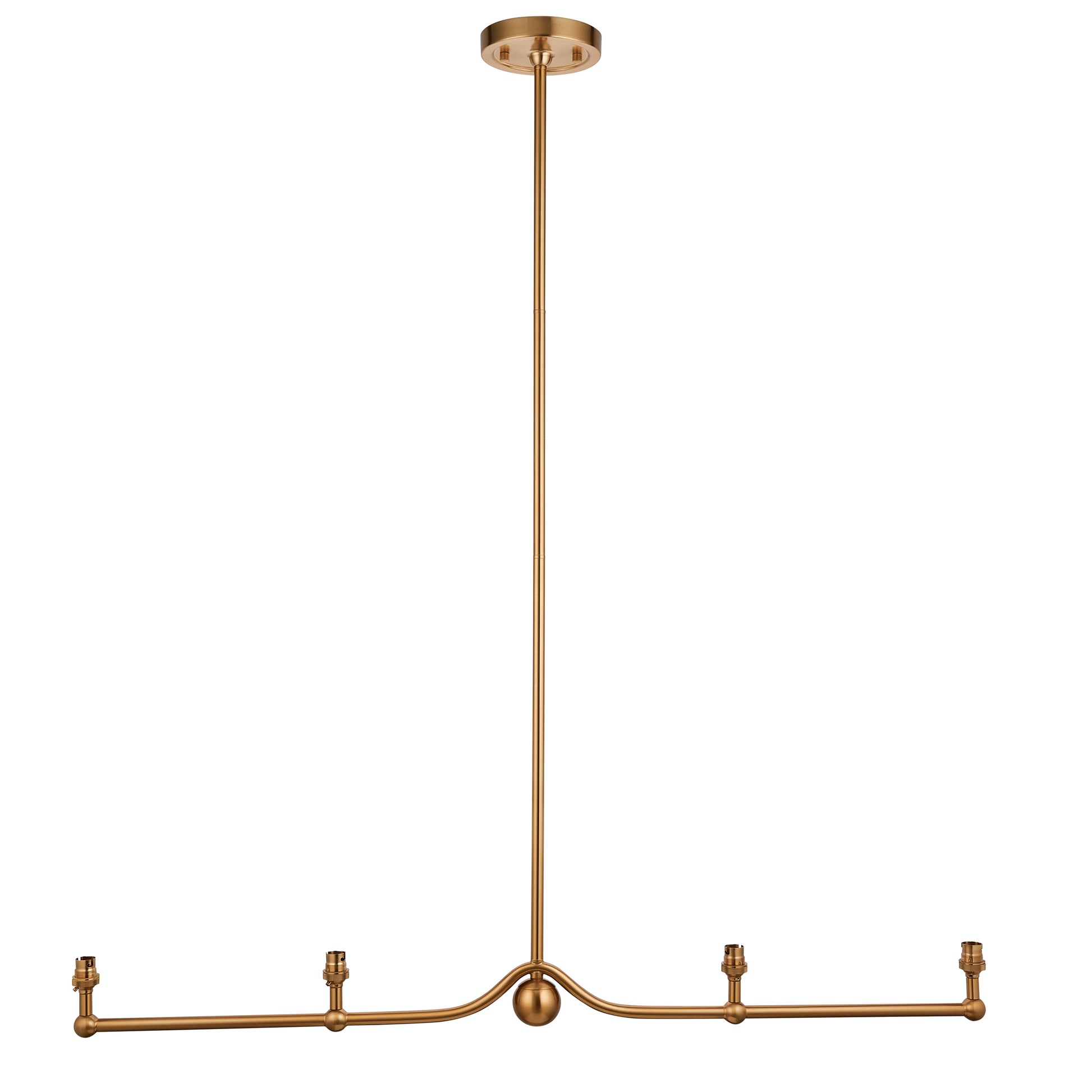 Santiago 4 Pendant Light Fitting Brushed Brass – Brass