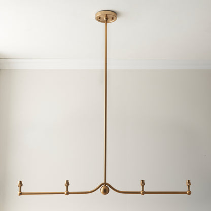 Santiago 4 Pendant Light Fitting Brushed Brass – Brass
