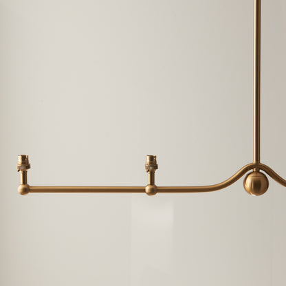 Santiago 4 Pendant Light Fitting Brushed Brass – Brass