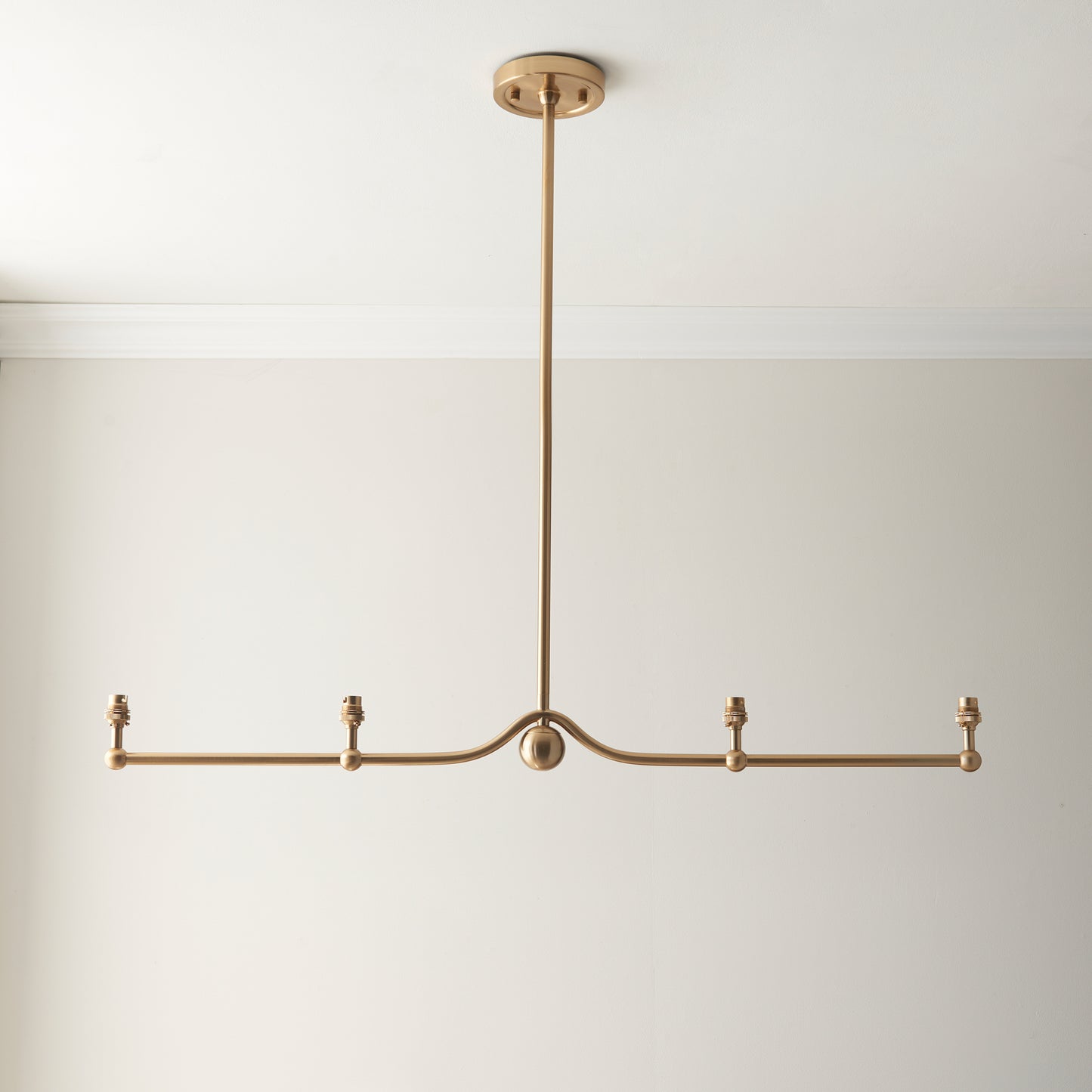Santiago 4 Pendant Light Fitting Brushed Brass – Brass