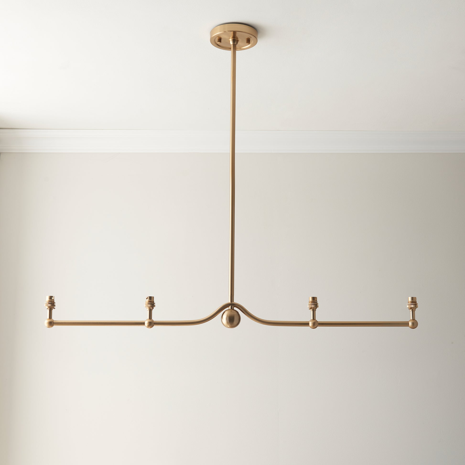 Santiago 4 Pendant Light Fitting Brushed Brass – Brass
