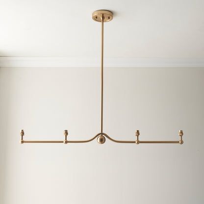 Santiago 4 Pendant Light Fitting Brushed Brass – Brass