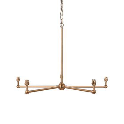Santiago 5 Pendant Light Fitting Brushed Brass – Brass