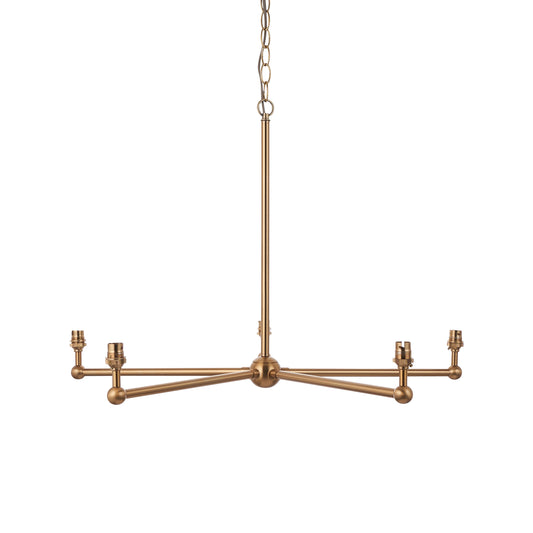 Santiago 5 Pendant Light Fitting Brushed Brass – Brass