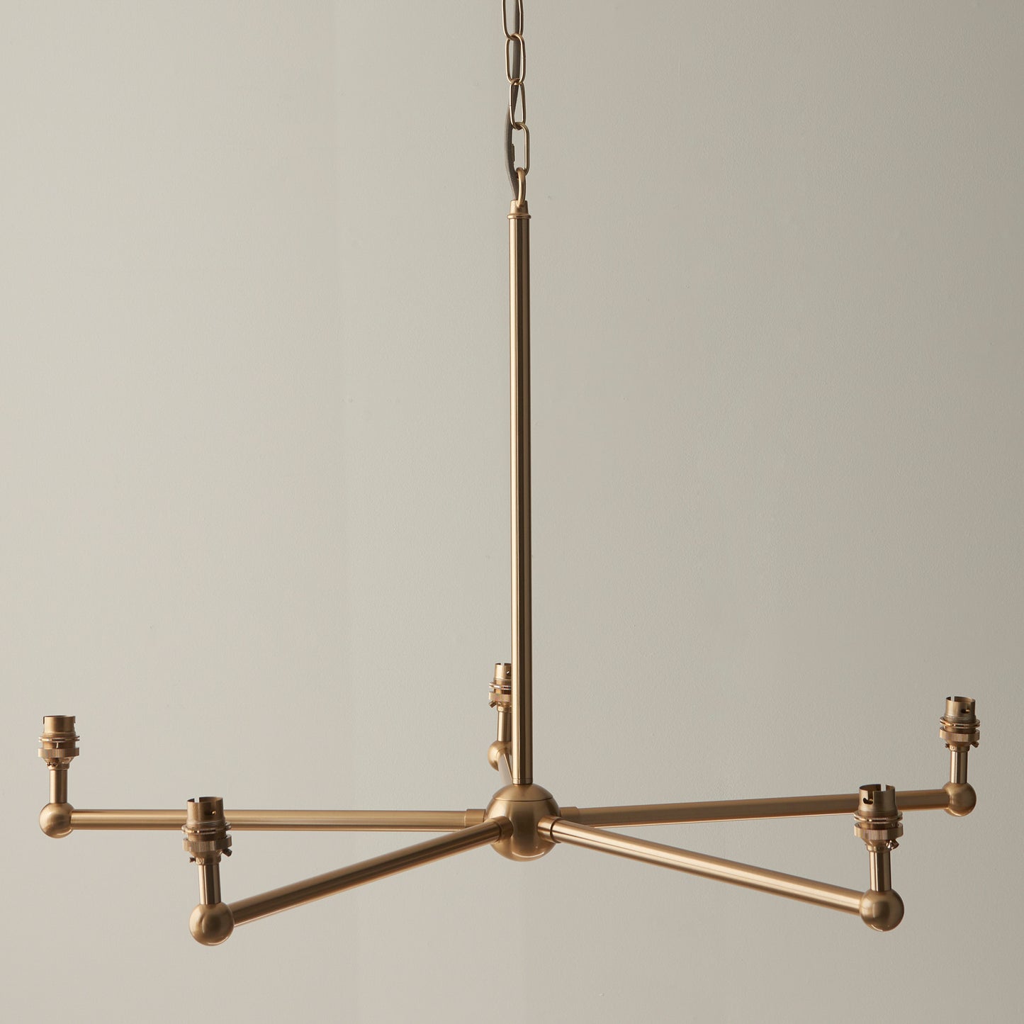 Santiago 5 Pendant Light Fitting Brushed Brass – Brass