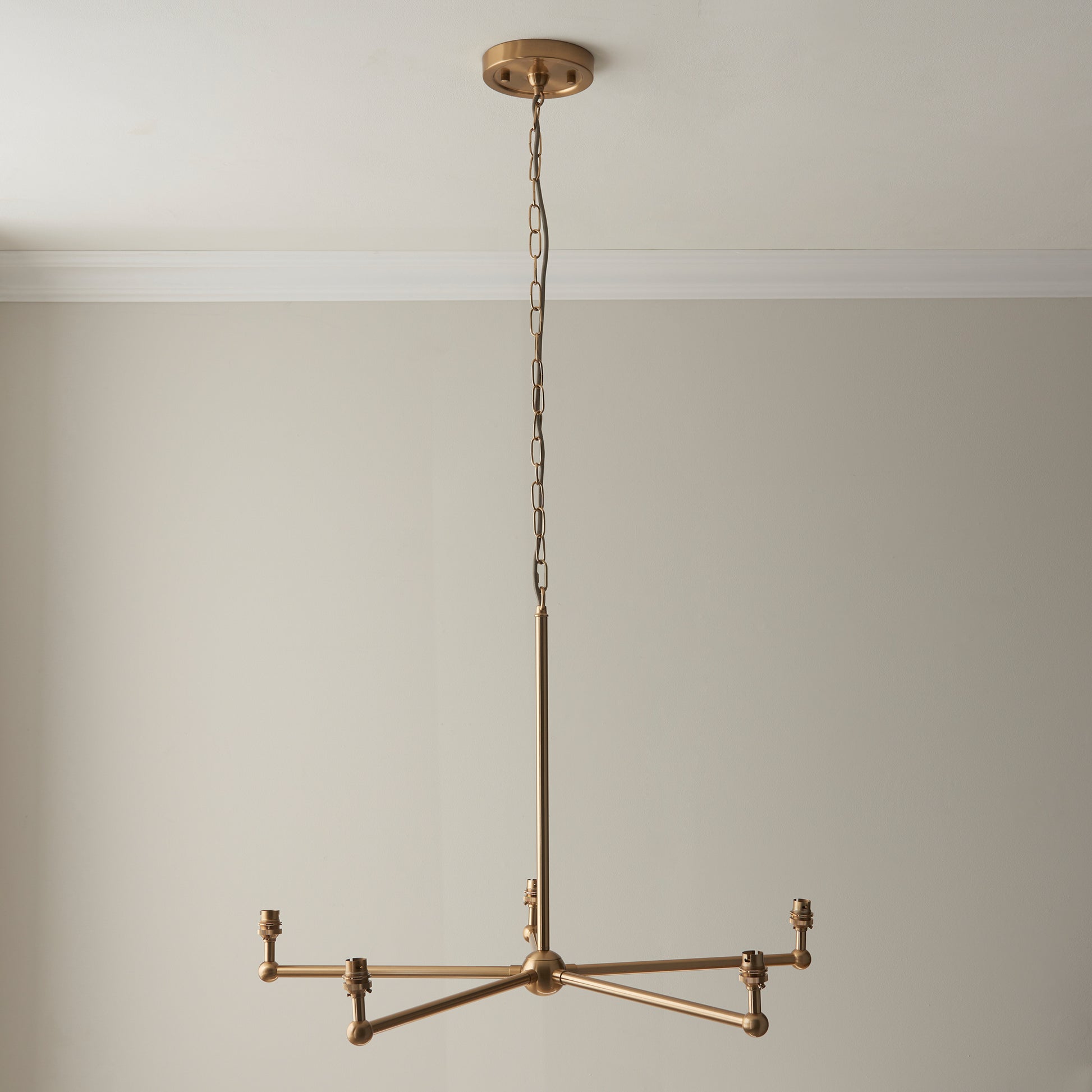 Santiago 5 Pendant Light Fitting Brushed Brass – Brass