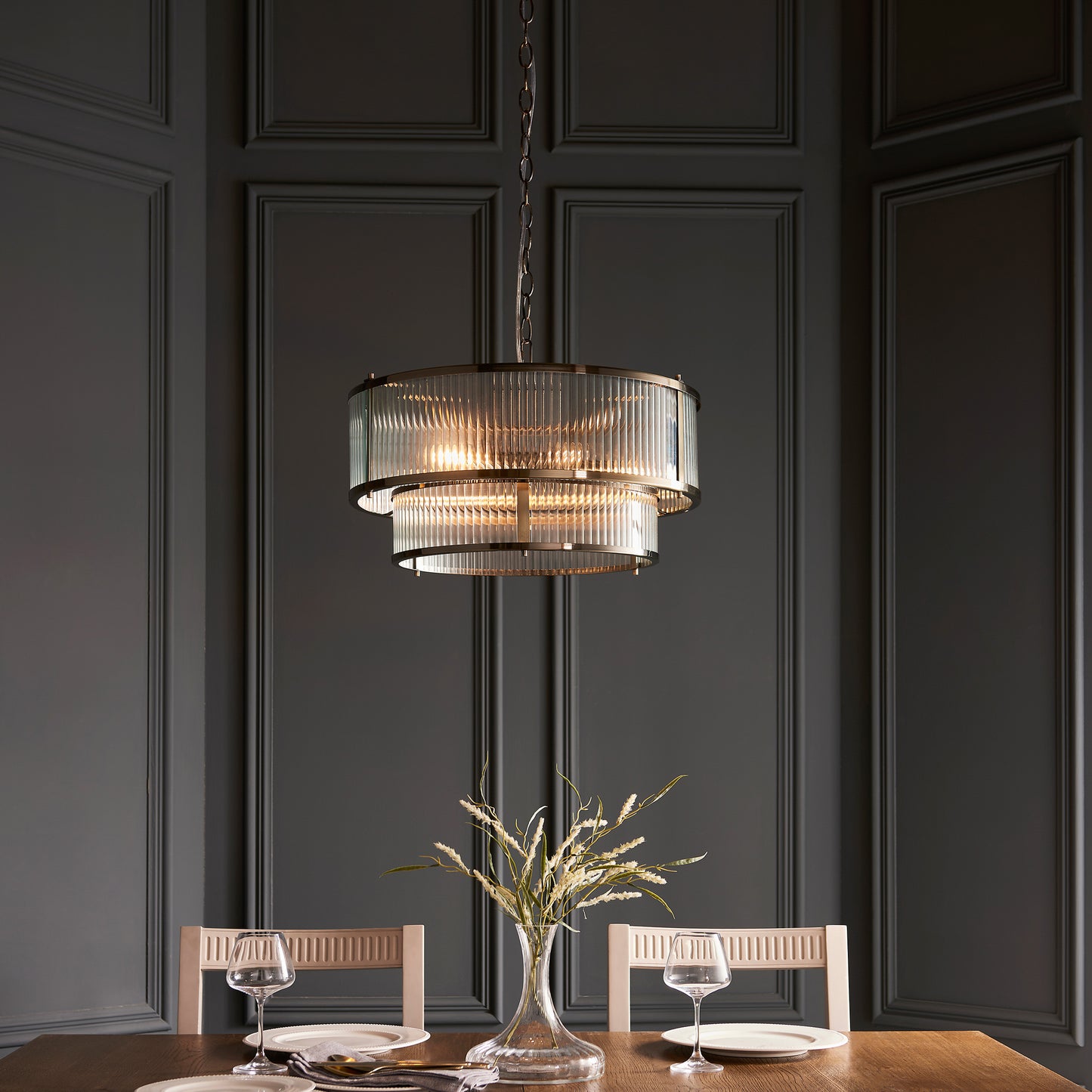Ridgeton 5 Pendant Light Antique Brass – Brass