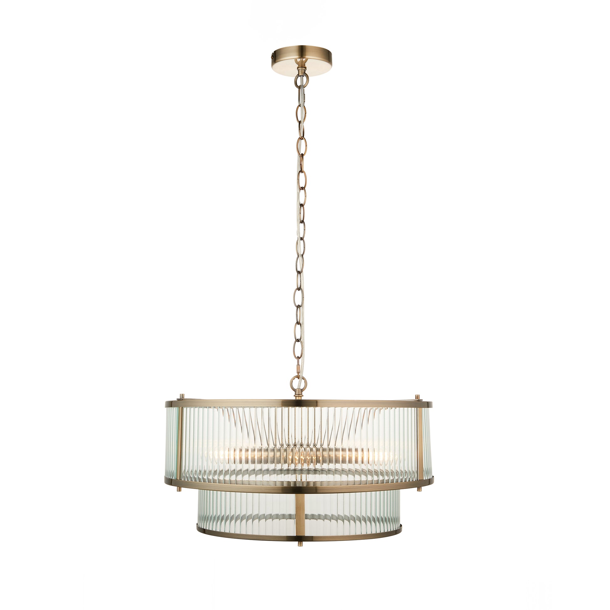 Ridgeton 5 Pendant Light Antique Brass – Brass