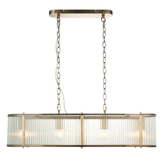 Ridgeton 4 Pendant Light Fitting Antique Brass – Brass