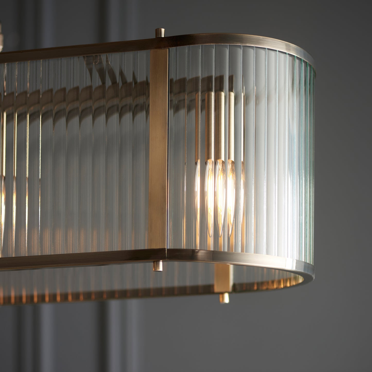 Ridgeton 4 Pendant Light Fitting Antique Brass – Brass