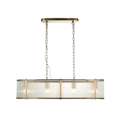 Ridgeton 4 Pendant Light Fitting Antique Brass – Brass