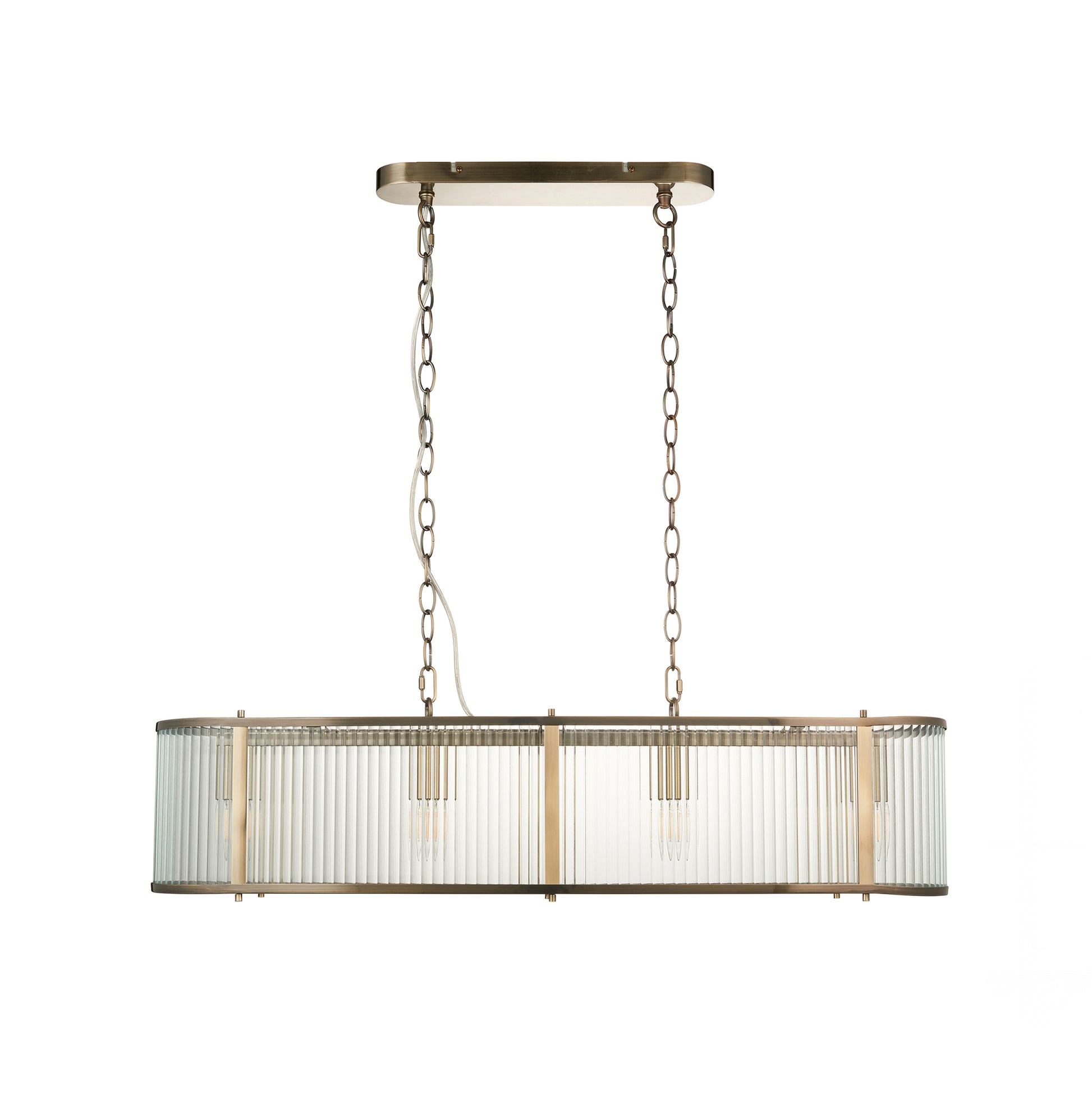 Ridgeton 4 Pendant Light Fitting Antique Brass – Brass