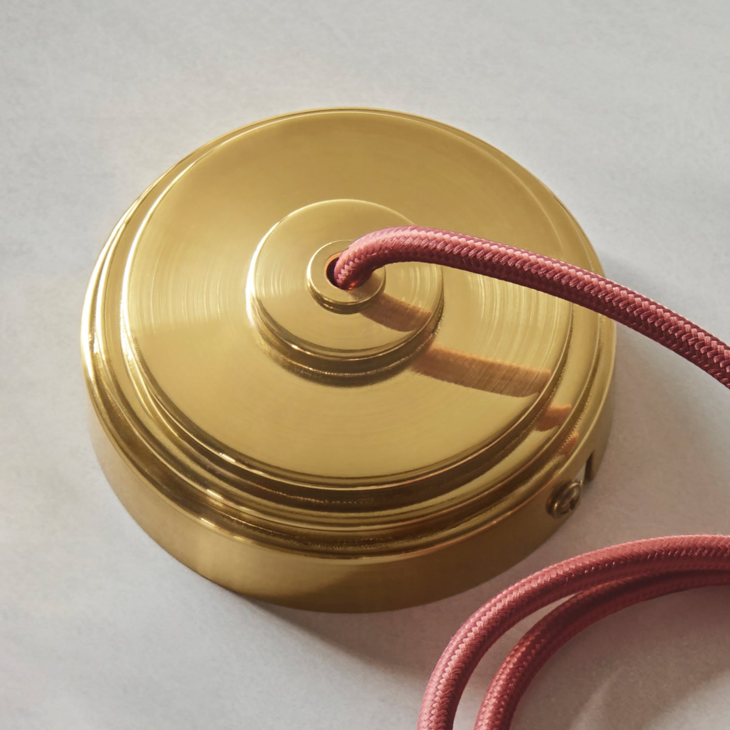 Eltham 1 Pendant Brushed Aged Brass Red Flex – Brass