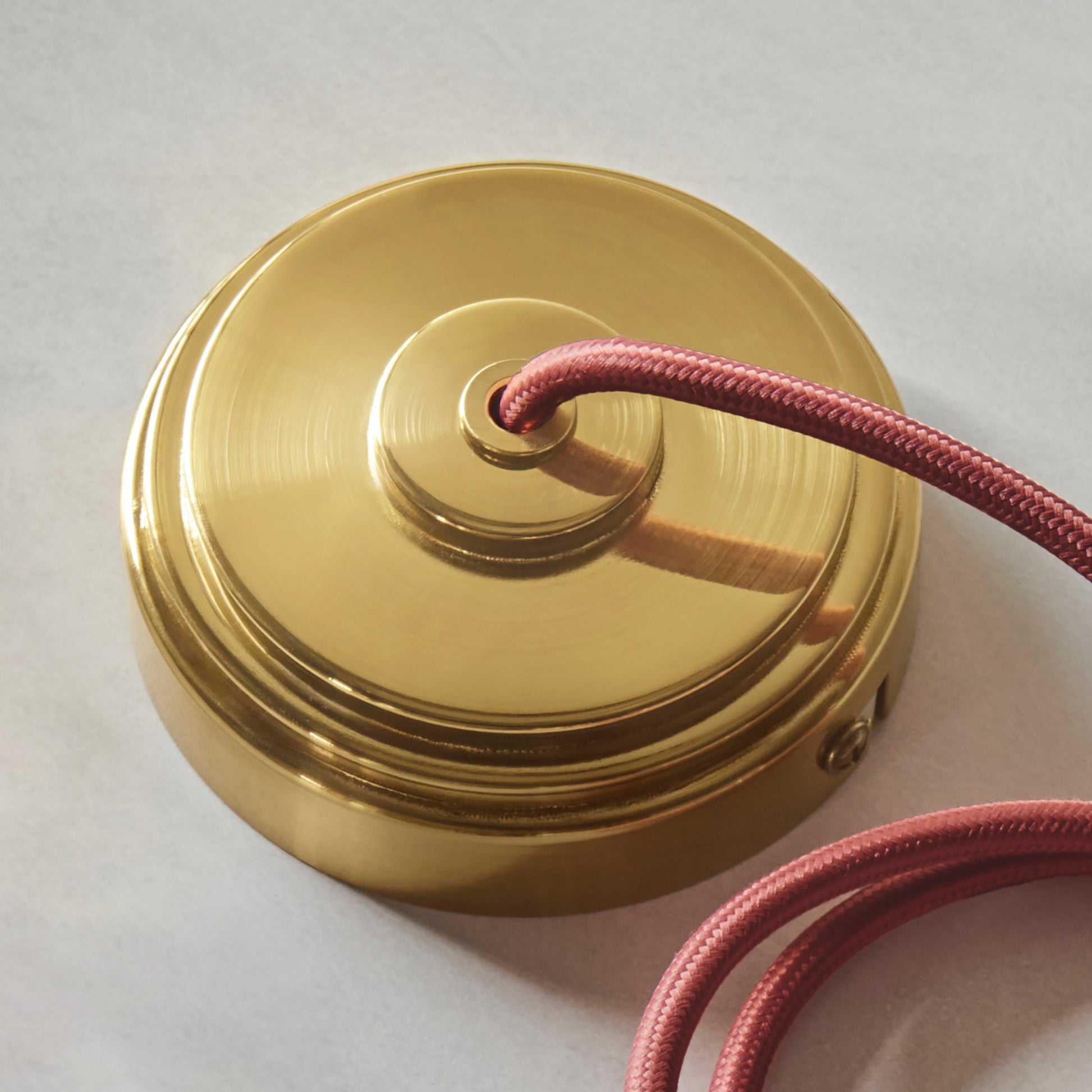Eltham 1 Pendant Brushed Aged Brass Red Flex – Brass