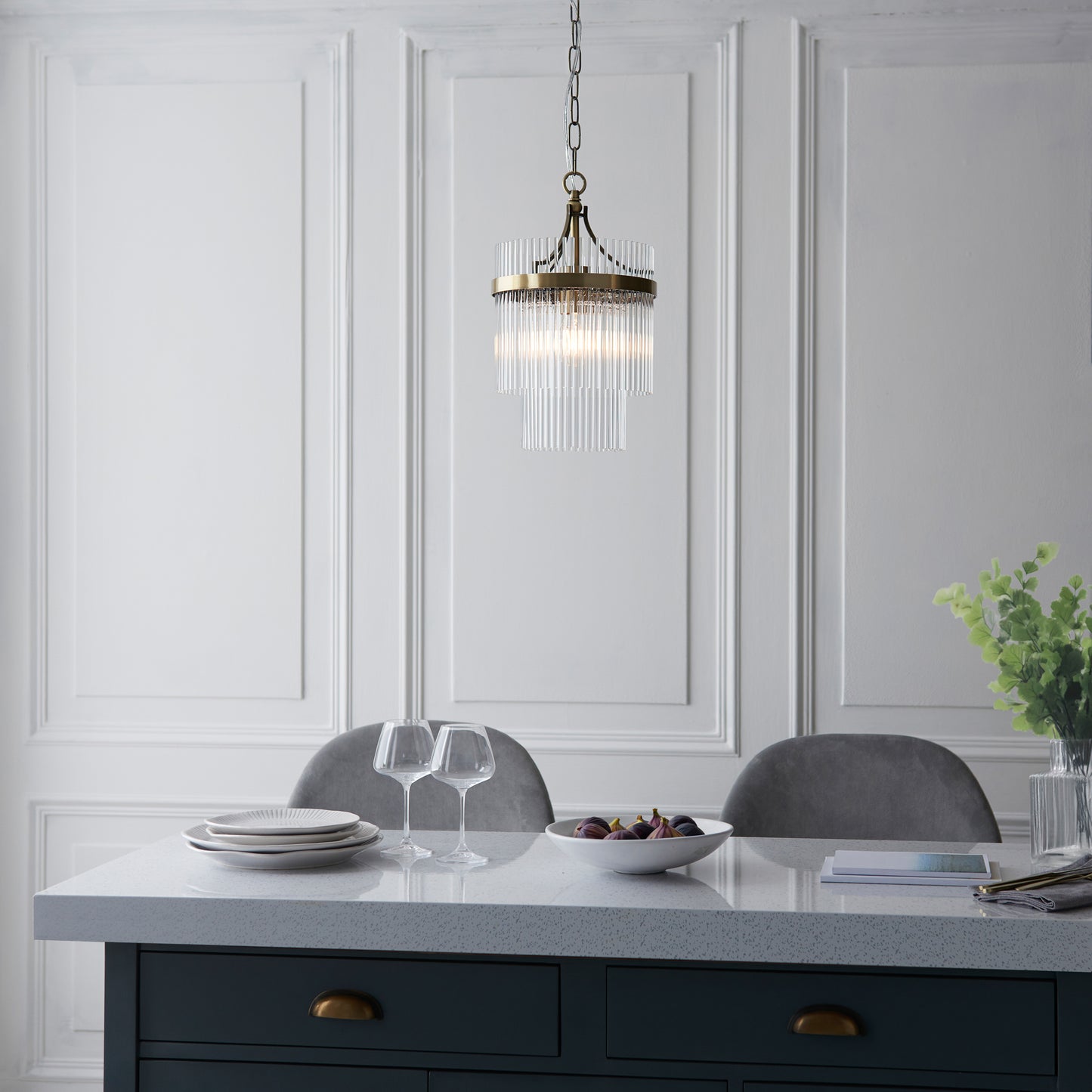 Marietta 1 Pendant Light Antique Brass – Brass