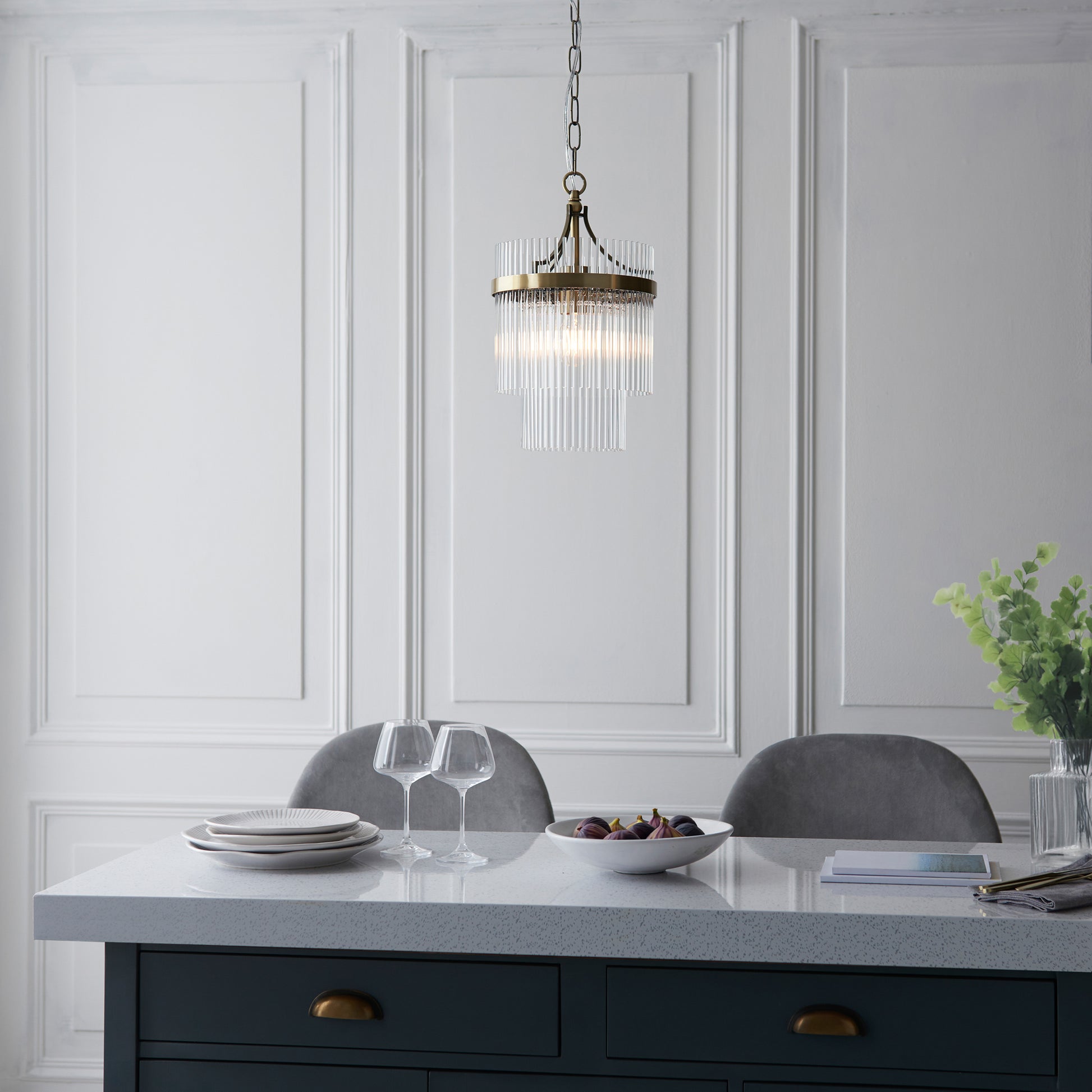 Marietta 1 Pendant Light Antique Brass – Brass