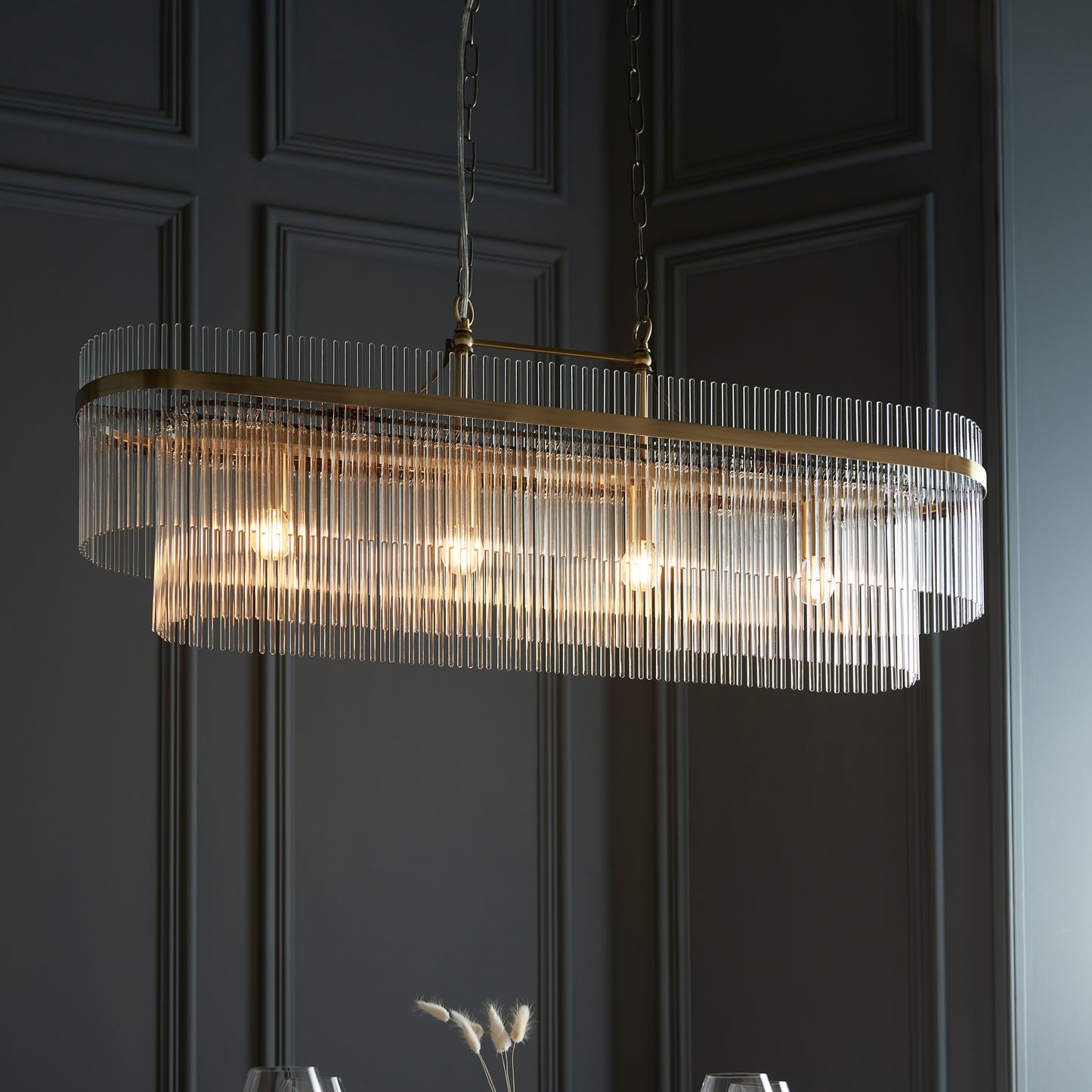 Marietta 4 Pendant Light Antique Brass – Brass