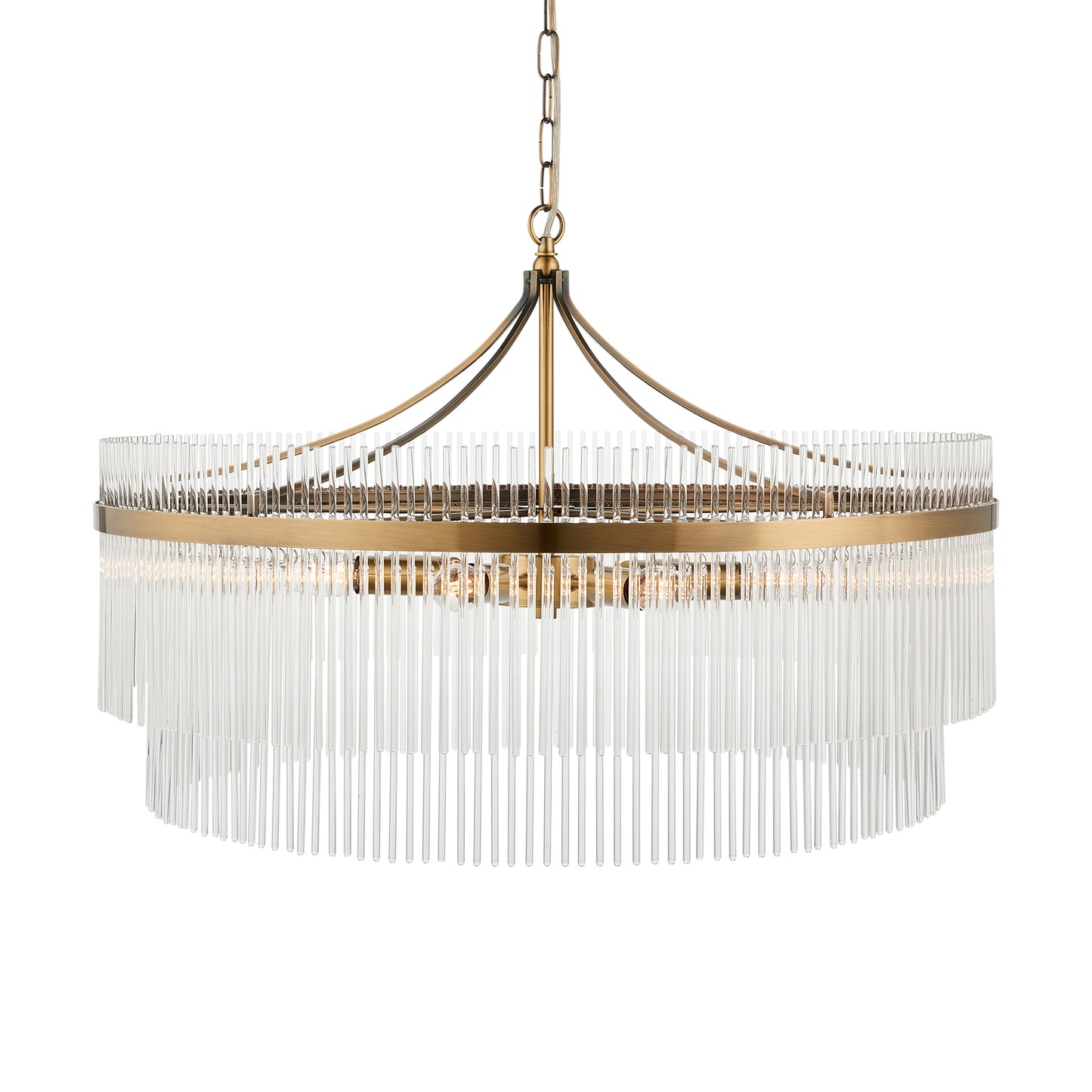 Marietta Grand 7 Pendant Light Antique Brass – Brass