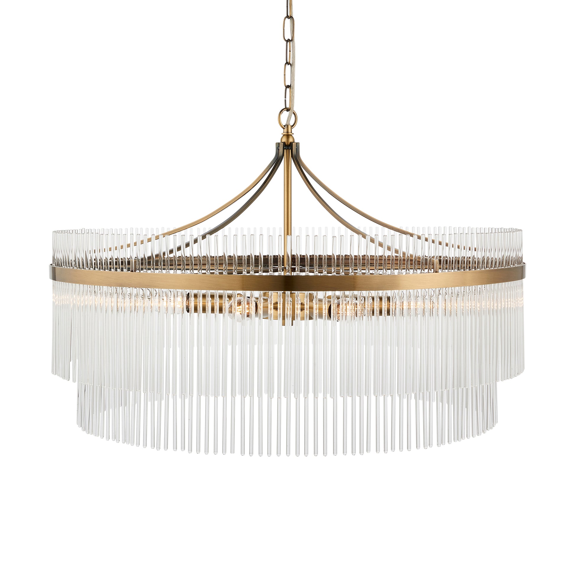 Marietta Grand 7 Pendant Light Antique Brass – Brass