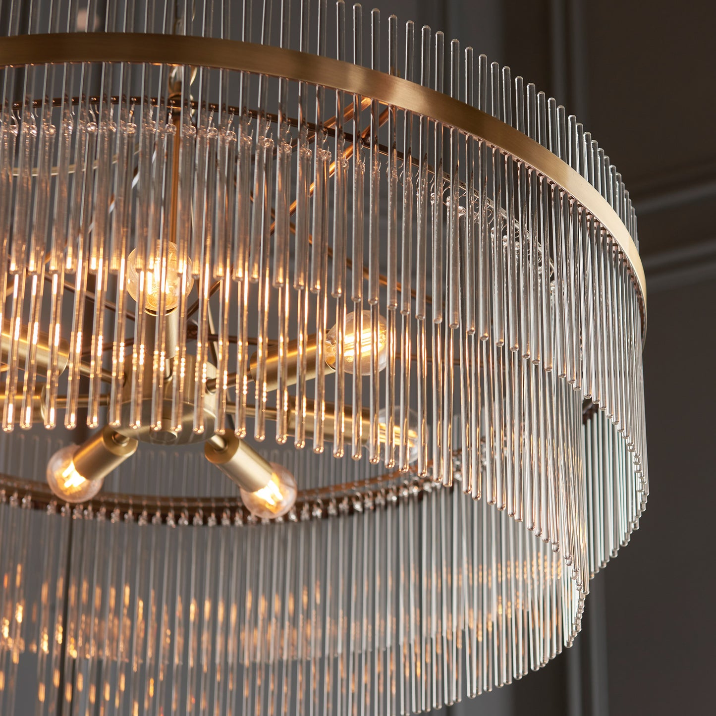 Marietta Grand 7 Pendant Light Antique Brass – Brass