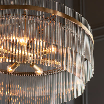 Marietta Grand 7 Pendant Light Antique Brass – Brass