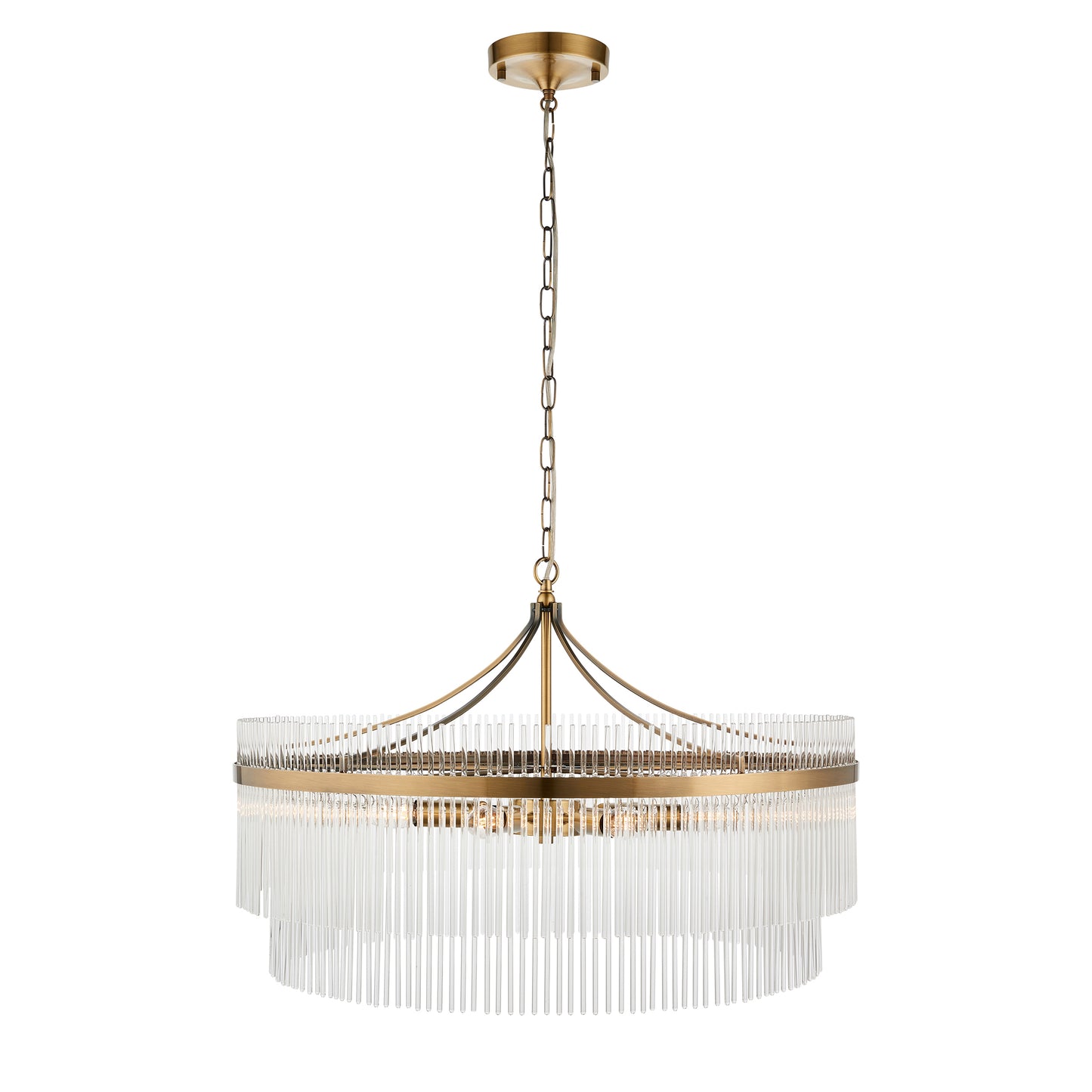 Marietta Grand 7 Pendant Light Antique Brass – Brass