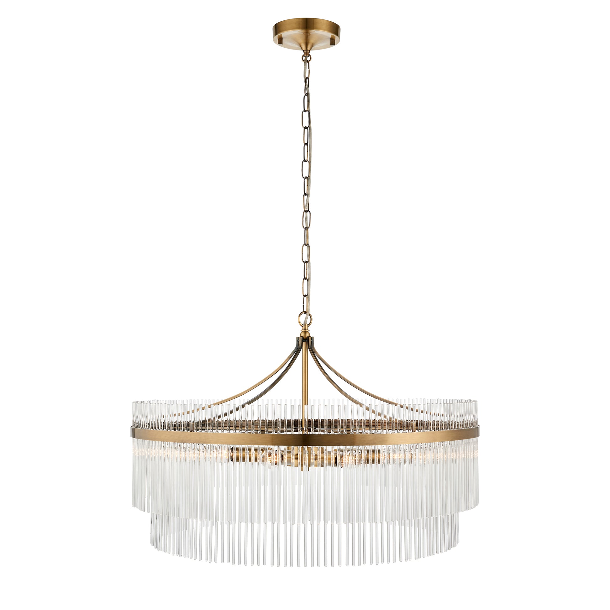 Marietta Grand 7 Pendant Light Antique Brass – Brass