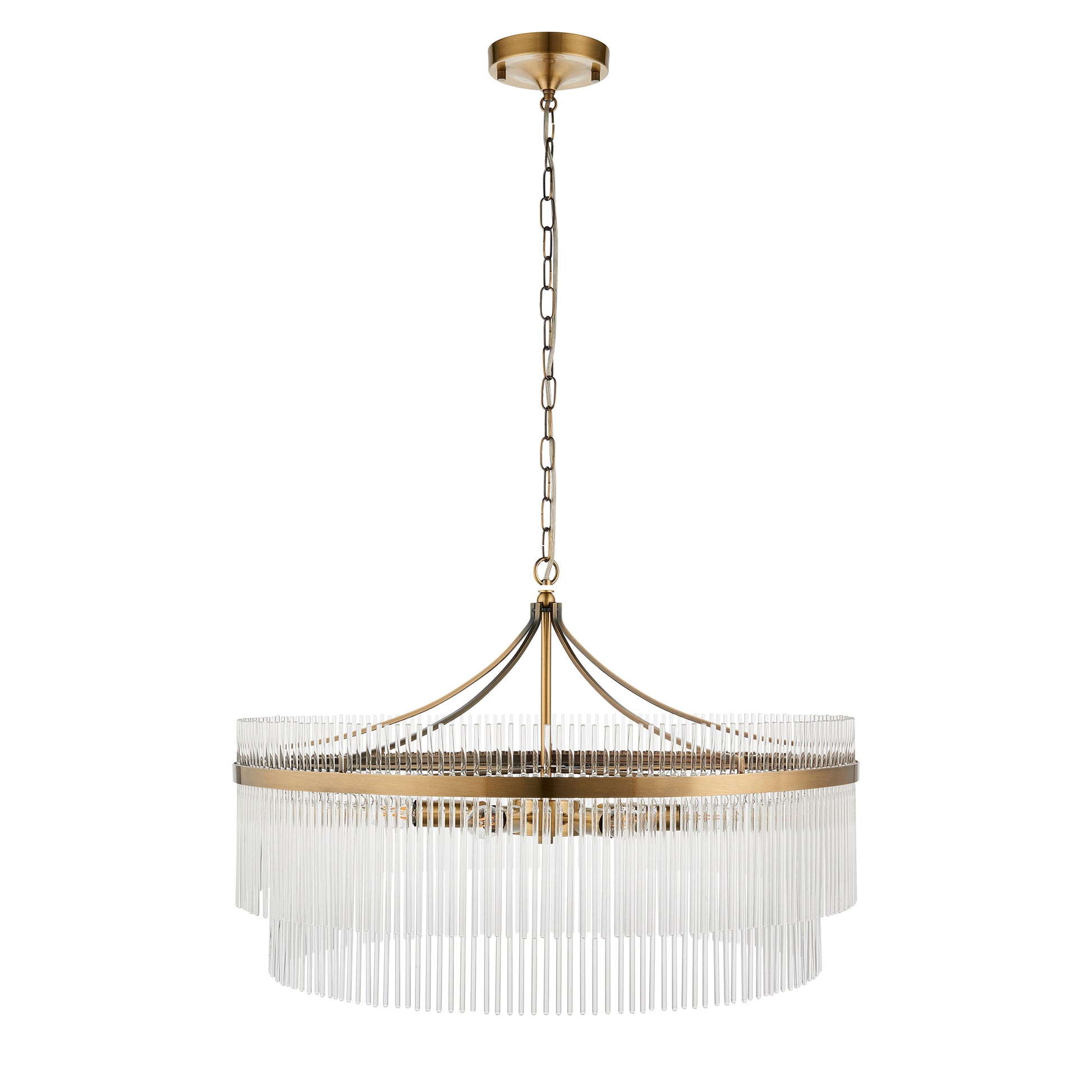 Marietta Grand 7 Pendant Light Antique Brass – Brass