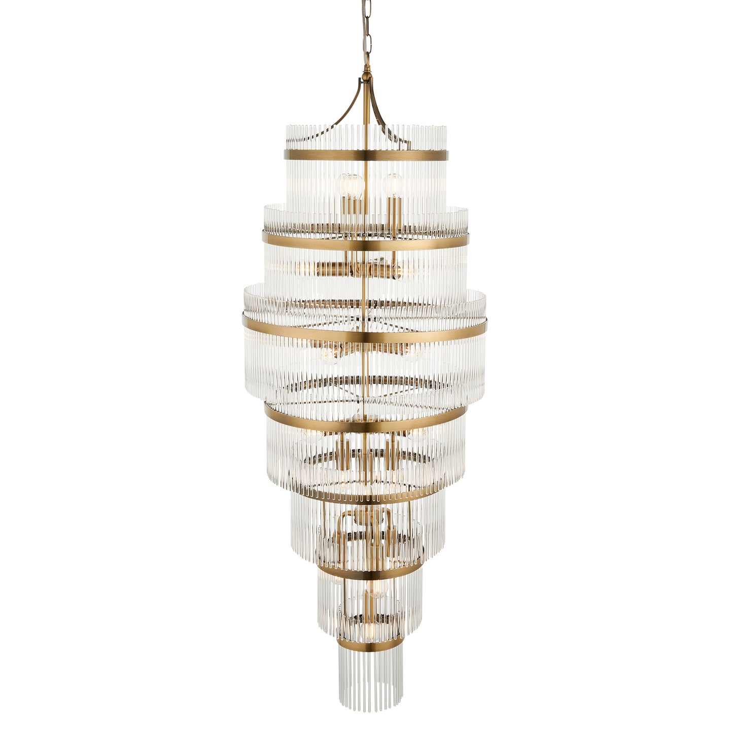 Marietta Grand 21 Pendant Light Antique Brass – Brass