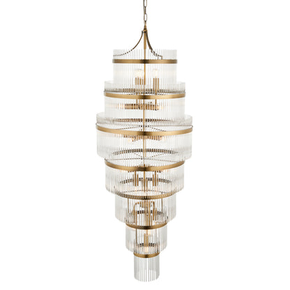 Marietta Grand 21 Pendant Light Antique Brass – Brass