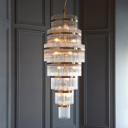 Marietta Grand 21 Pendant Light Antique Brass – Brass