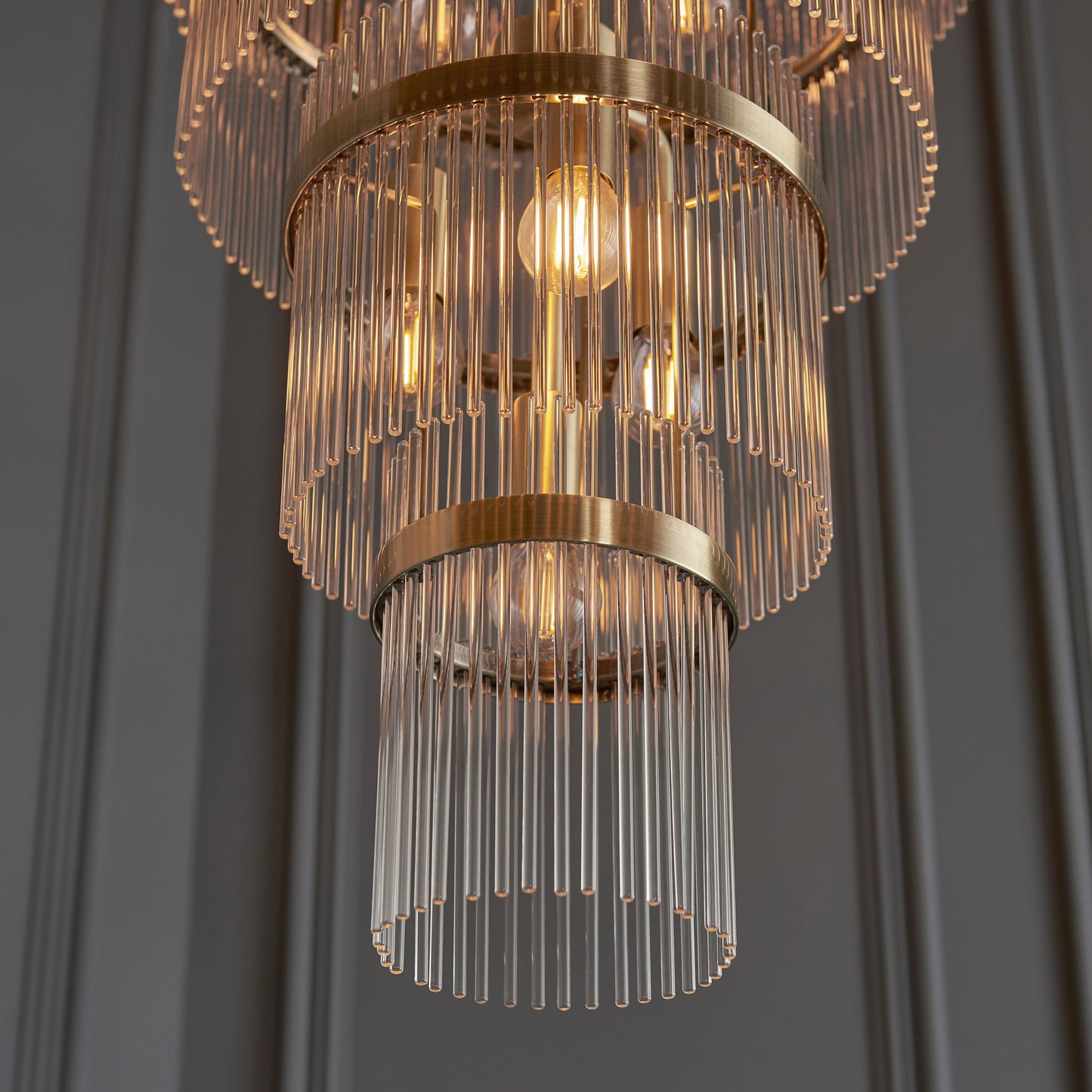 Marietta Grand 21 Pendant Light Antique Brass – Brass