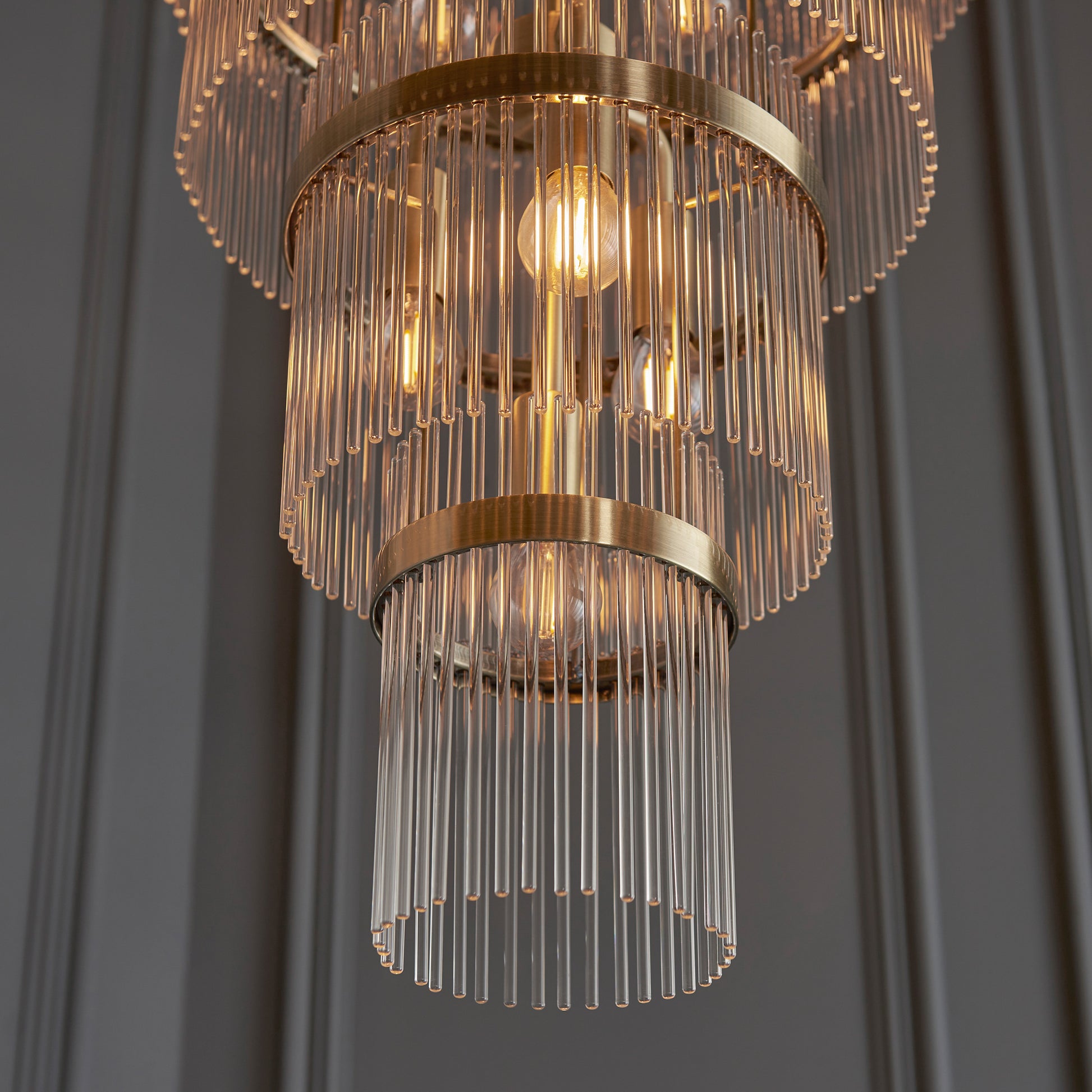 Marietta Grand 21 Pendant Light Antique Brass – Brass