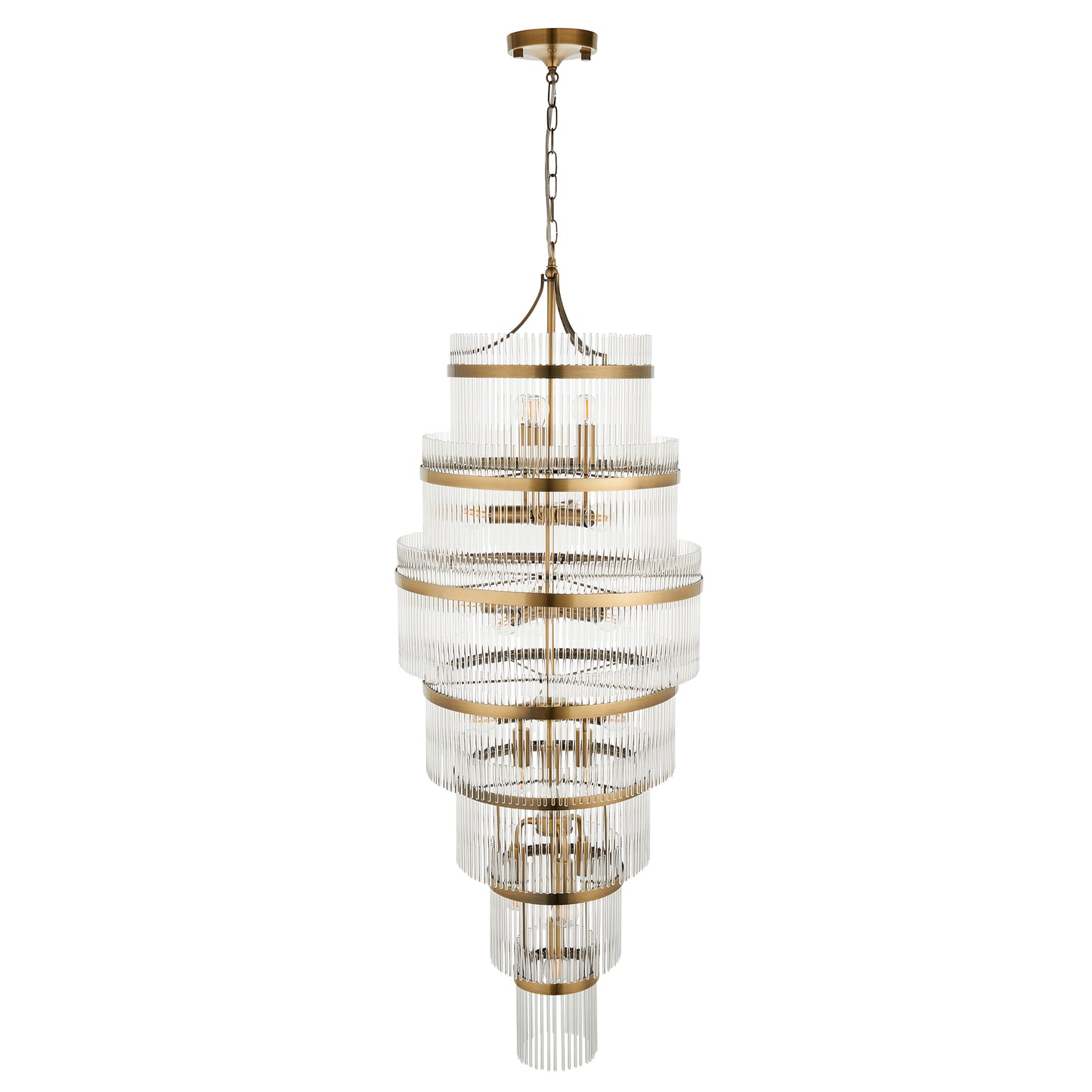 Marietta Grand 21 Pendant Light Antique Brass – Brass
